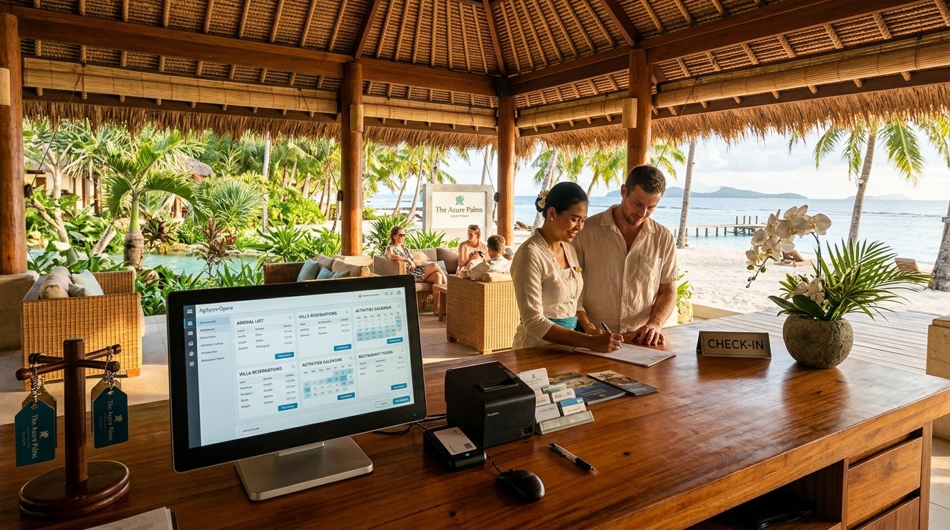 Tropical Resort Reception & Dining Lounge Billing Integration