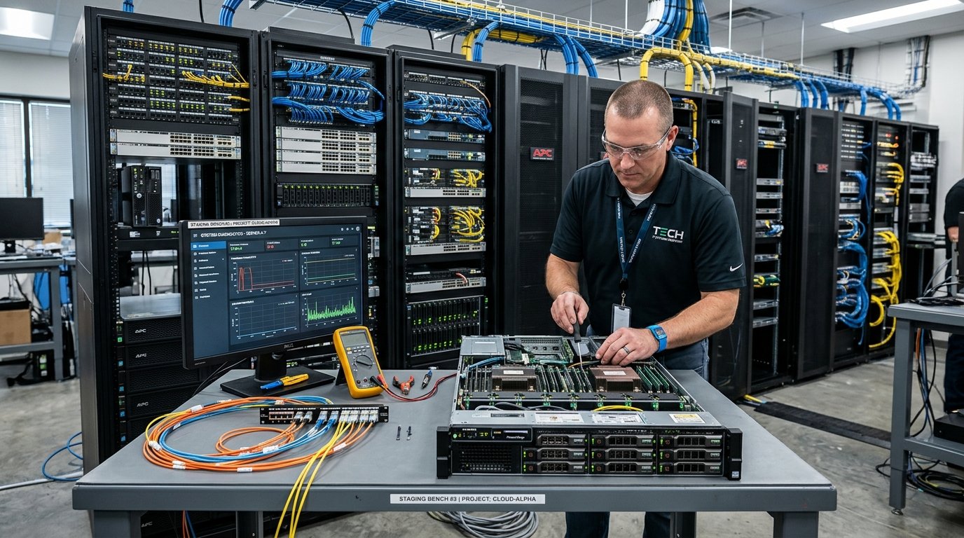 Server Hardware Staging & Bench Testing at Integration Lab